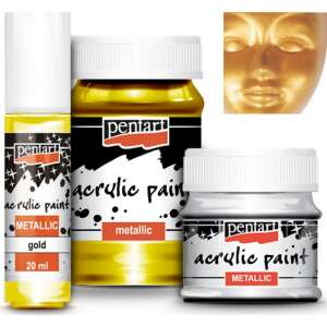 Pentart metál akrilfesték arany színben, 230ml - Akrilfesték