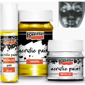 Pentart Metál akrilfesték 50 ml grafit