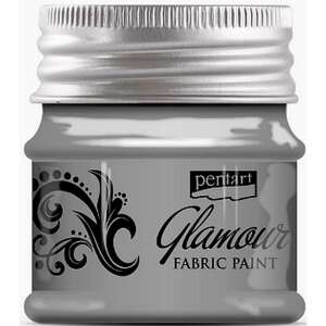 Pentart Glamour ezüst textilfesték, 50ml - Iskolakezdés, iskolaszer