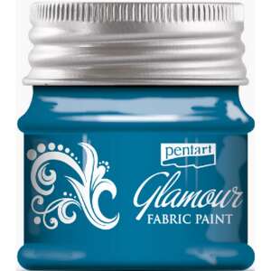 Pentart Glamour Textilfesték, 50ml, Kék ezüst - Iskolakezdés, iskolaszer