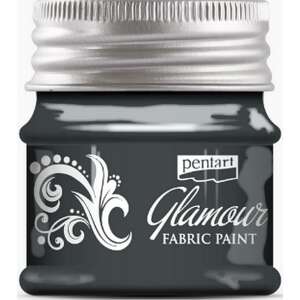 Pentart Glamour Textilfesték, 50ml, Óezüst - Iskolakezdés, iskolaszer