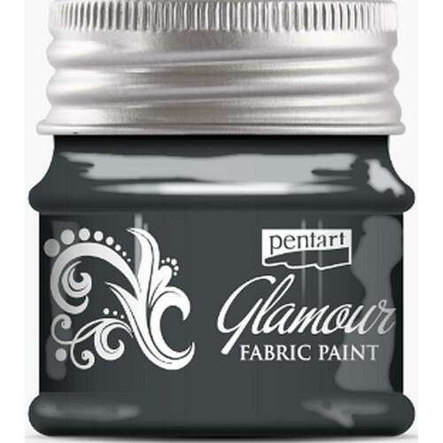 Pentart Glamour Textilfesték, 50ml, Óezüst