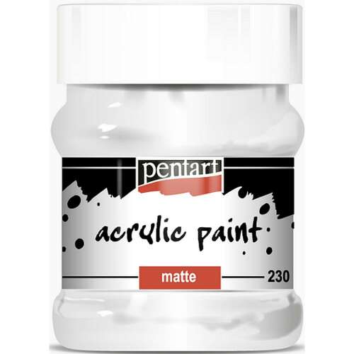 Pentart 230ml Matt Fehér Akrilfesték
