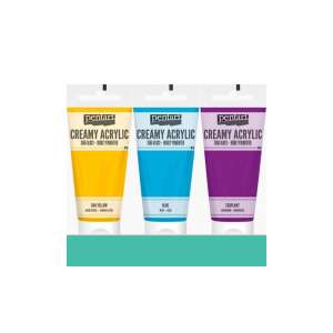 Pentart Krémes Akrilfesték Szett, 3 szín: Nap Sárga, Kék, Padlizsán - Pentart