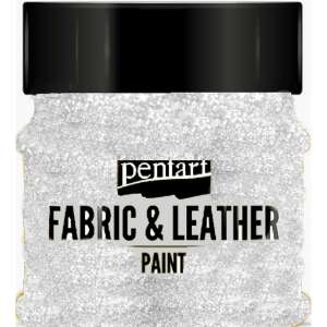 Pentart Textil és bőrfesték, Csillogó ezüst, 50ml - Pentart