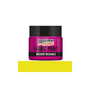Pentart Textilfesték, Neon Sárga, 30ml, Mosógépben Mosható - Textilfesték
