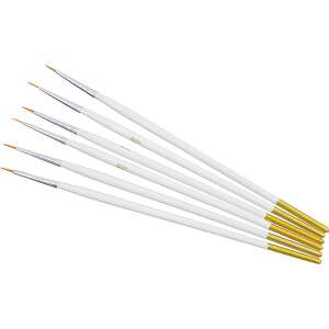 Pentart 6 darabos ecset szett, 00-ás méret, precíz festéshez és körvonalazáshoz - Iskolai ecset