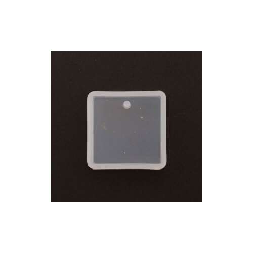Pentart szilikon öntőforma négyzet alakú medálhoz, 3 x 3 x 0,8 cm
