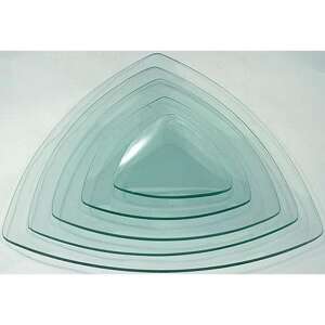 Üvegtál háromszög 33x33cm es