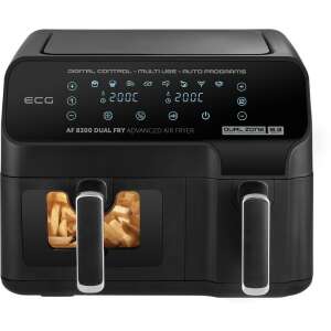 ECG AF 8300 Dual Fry Forrólevegős Sütő 8,3l, 2700W, Fekete