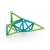 Geomag Classic Green Line 60 piece magnetic construction toy, building a triangular structure