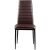 ModernHome brown faux leather dining chair, front view