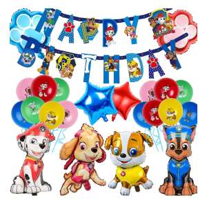 Set De 26 Baloane ANTADESIM, Figurine Folie Patrula Catelusilor 72 cm, Baloane Latex  30 cm, stegulete decorative, Multicolor 102264990 - Baloane