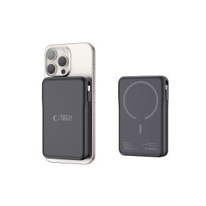 Tech-Protect LifeMag 10000mAh MagSafe Power Bank przymocowany do iPhone'a i oddzielnie - Tech-Protect