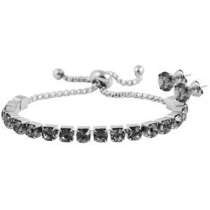 MBrands ezüstszínű karkötő és fülbevaló szett - Pierre Cardin