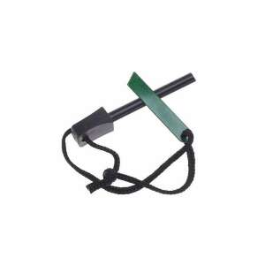 Survivalove Magnézium Tűzgyújtó, fekete tűzgyújtó zöld ütővel, kempingezéshez, túrázáshoz és túléléshez - Horgász túlélőkészlet