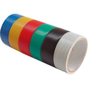 EXTOL CRAFT 6er-Pack farbiges Isolierband, 19mm x 18m, zur Isolierung und für den allgemeinen Gebrauch - Extol