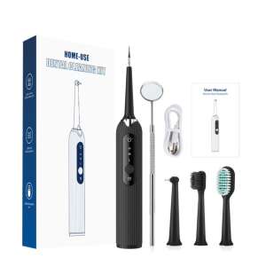 Axeloni® Electric Toothbrush Set, Professional Tartar Remover, Compact, Portable, Waterproof, 3 Modes, Black 102292535 - Mouth shower and Electric toothbrush
