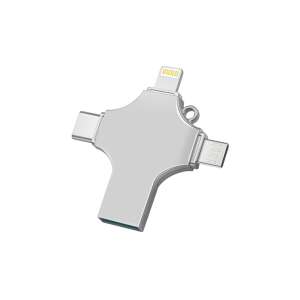 Axeloni® 64GB 4 az 1-ben USB flash drive Lightning, MicroUSB, Type-C és USB csatlakozókkal - Pendrive