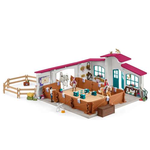 Schleich Horse Club Riding Arena Playset with figures, horses, and accessories