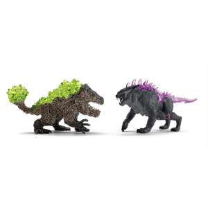 Schleich Eldrador Creatures Shadow Lynx vs Rock Crusher Action Figures - Figure