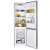 Candy CCH1T518EX 253L bottom freezer refrigerator, open door view, showing interior shelves and compartments