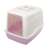 Vicky Macska Wc Fedeles macskaalom doboz szűrővel, fehér és rózsaszín, 54x39x39cm
