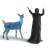 Schleich Professor Snape and Patronus Doe figurine set, Harry Potter Wizarding World, back view