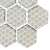 White hexagonal mosaic tiles, 133422, Mozaik dekorcsempe, mesh sheet