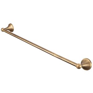 Angled View of Antique Bronze Towel Rack - Towel rack
