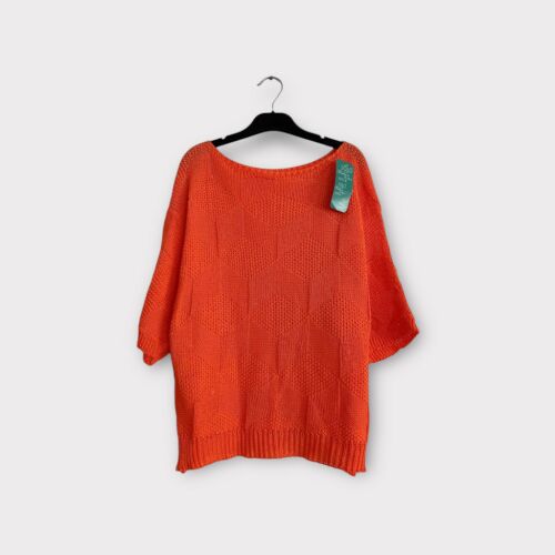 Solo Fashion narancssárga kötött pulóver vállfán