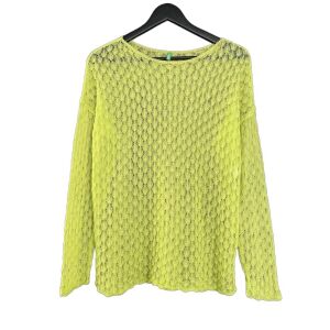 Benetton lime zöld kötött pulóver vállfán - Női pulóver