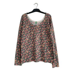 United Colors of Benetton virágos pulóver, női S méret - Női pulóver