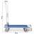 Humberg HM-506 Folding Hand Truck, blue and white, 300kg capacity, dimensions