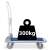 Humberg HM-506 Folding Hand Truck, 300kg Capacity, Blue and White, showing the weight capacity