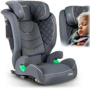 Nukido Louis Grey Car Seat with ISOFIX system, 15-36kg, angled view - Babies & Toddler