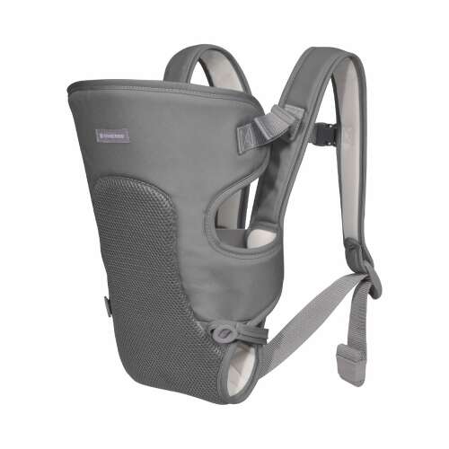 Kikkaboo Myra mesh baby carrier, gray, front view