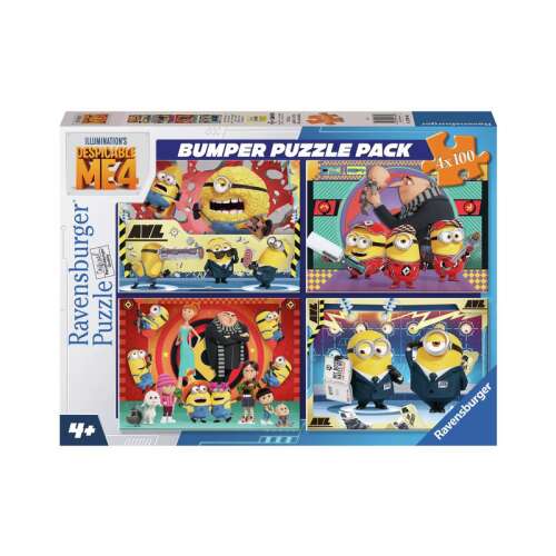 Ravensburger Puzzle 4x100 Minions 4 kutija, Gru 4 set puzzle