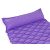 Bestway purple inflatable mattress with integrated pillow close-up