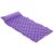 Bestway purple inflatable pool mattress with pillow, angled view