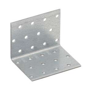 Sarokösszekötő lemez perf.  60 x 60 x  80 / 2 mm horganyzott 3254124 102343949 - JKH