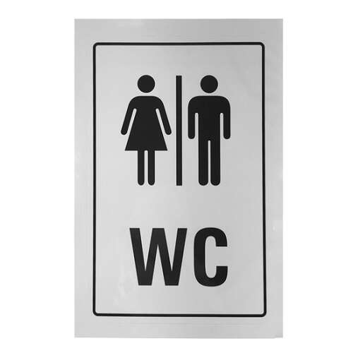 Matrica öntapadós 12 x 8 cm "női/férfi WC" 3427124 102344040