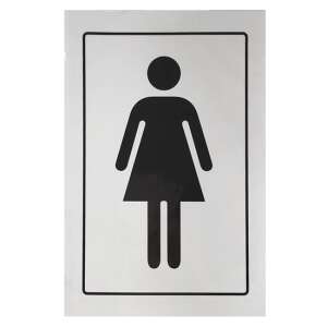Matrica öntapadós 12 x 8 cm "női WC" 3427136 102344042 - Figyelmeztető matrica