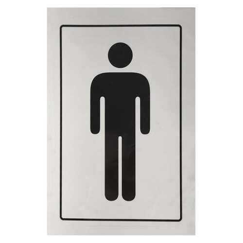 Matrica öntapadós 12 x 8 cm "férfi WC" 3427138 102344045