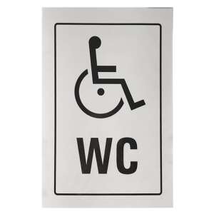 Matrica öntapadós 12 x 8 cm "mozgáskorlátozott WC" 3427139 102344053 - Figyelmeztető matrica