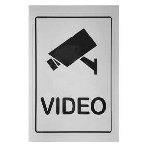 Matrica öntapadós 12 x 8 cm "kamerával megfigyelt terület" 3427144 102344049 - Figyelmeztető matrica