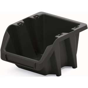 Container negru pentru atelier Kistenberg Bineer Short, vedere înclinată - Organizatori de scule și piese