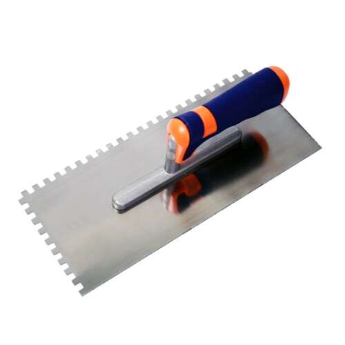 TopStrong fogazott simító 280x120 mm gumifogantyúval csemperagasztóhoz - Vakolat simító