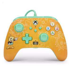 PowerA Enhanced Wired Controller for Xbox Series X|S, Xbox One, PC, Cuphead: Ms. Chalice, sárga és zöld színű, Ms. Chalice karakterrel - PowerA