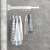 Helper 54cm Wall-Mounted Drying Rack with Retractable Hooks, Easy Installation, High Load Capacity, for Balcony/Bathroom/Bedroom, White 102350851
